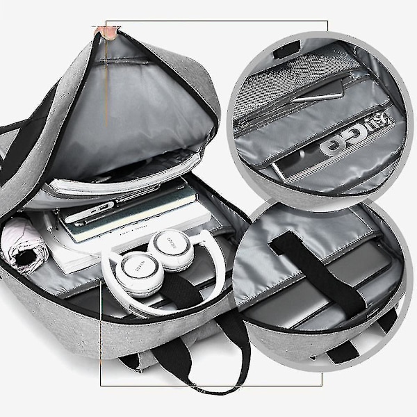 Avslappnad affärsryggsäck multifunktionell USB-laddningsdator