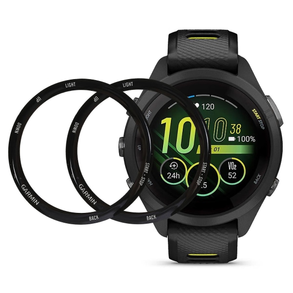 2 kpl/pakkaus Garmin Forerunner 265 watch näytönsuojalle PMMA 3D kaareva HD kirkas kalvo