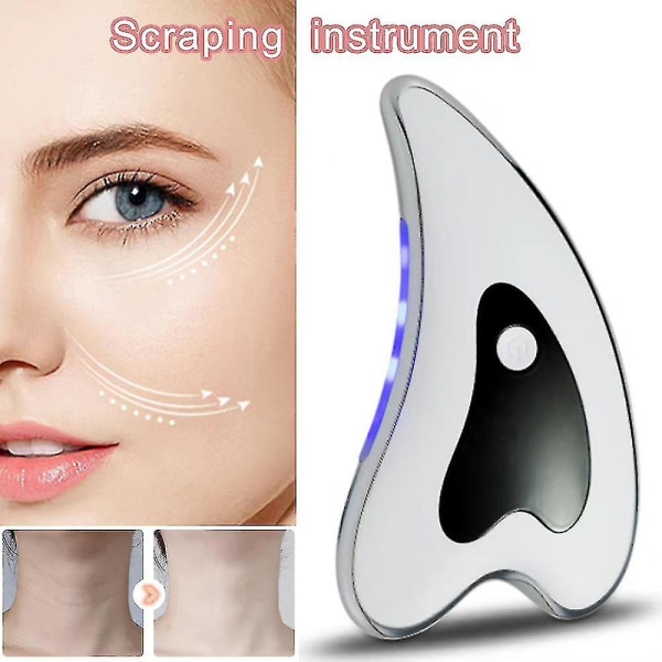 Introduktionsinstrument för mikroström för ansiktet Skrapbräda för elektriskt skönhetsinstrument för ansiktet（Vit）
