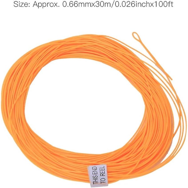 Flugfiskespö Line,fiskespö Line, Nylon Float Med Svetsad Loop Motvikt Fiskeutrustning Tillbehör, Dubbel Färg 2 Svetsade Loopar Flugfiskespö Line Spole（orange）