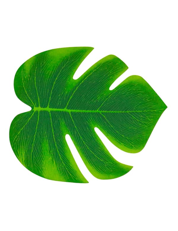 4 Gröna Tropiska Blad 21 x 18 cm
