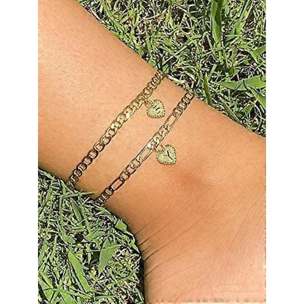 Initial Anklets för Kvinnor Silver Anklet Guld Bokstav Anklet med Initialer Guld Anklets för Kvinnor Initial Anklet Silver Anklets för Kvinnor Initia