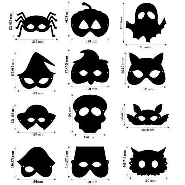 Repmålnings-gör-det-själv-mask Halloween-fest dansmask semesterdekorationer