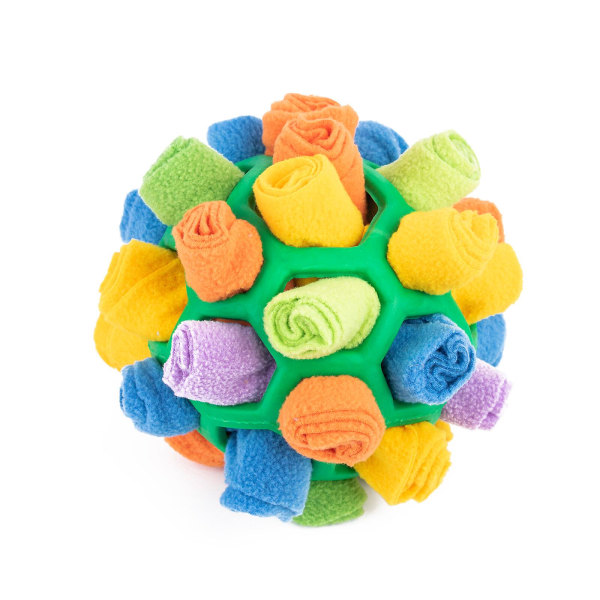 100% ny, bubbla gummiboll hundleksak Interaktiv hundpusselleksak Pet Snuffle Ball leksak（grön）