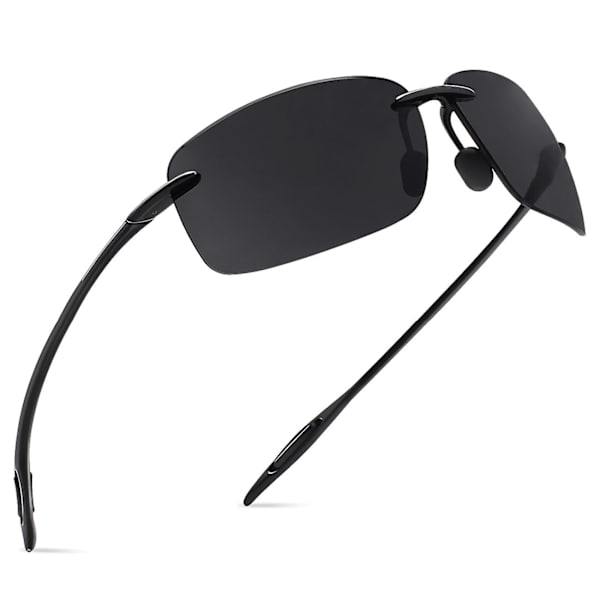 JULI The Matrix Classic Sports Rimless Solglasögon VuxenOrange Vuxen Körning Rektangel Ultralätt Ram Solglasögon UV400 MJ8009（C5 Non Pol Grå Röd）