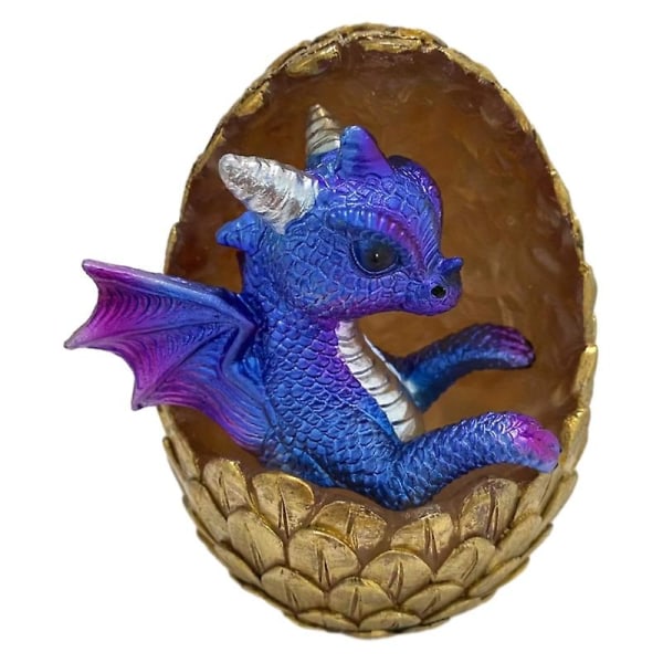Valoisat Dragon Egg -koristeet Koti Työpöytä Olohuone Makuuhuone Työpöytä jäljitelmä Kristallikoristeet (sininen)