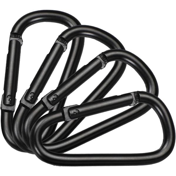 4 stk. Heavy Duty Spring Snap Hook Lille Bjergbestigning Spænde D-ringe Klips Hæklet Klatring Karabiner Nøglering Klips Aluminium Legering Klatring (66x35mm)