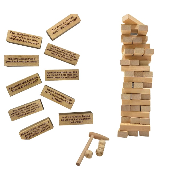 Problem Rolling Tower Game, Wooden Board Tower Game