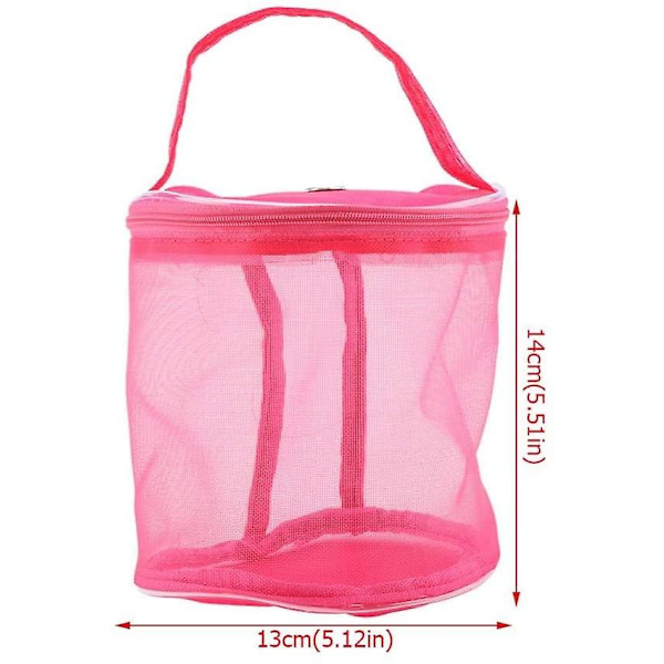 Bärbar stickad väska cylinder nät ull arrangör lätt bekväm behållare tote väska för garn