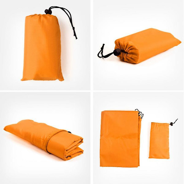 140*200cm Fickfilt Vattentät Strandmatta Sandfri Filt Camping Utomhus Picknick Tält Fällbart Överdrag Sängkläder 3 Storlekar（1x1.4M，Röd）
