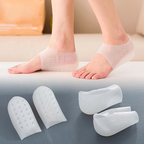 Pohjallisen sisäkantapehmuste Näkymätön lisäys Mukava ontto ja hengittävä pohjassa Silikoninen kohottava jalkahoito (4 cm, valkoinen)