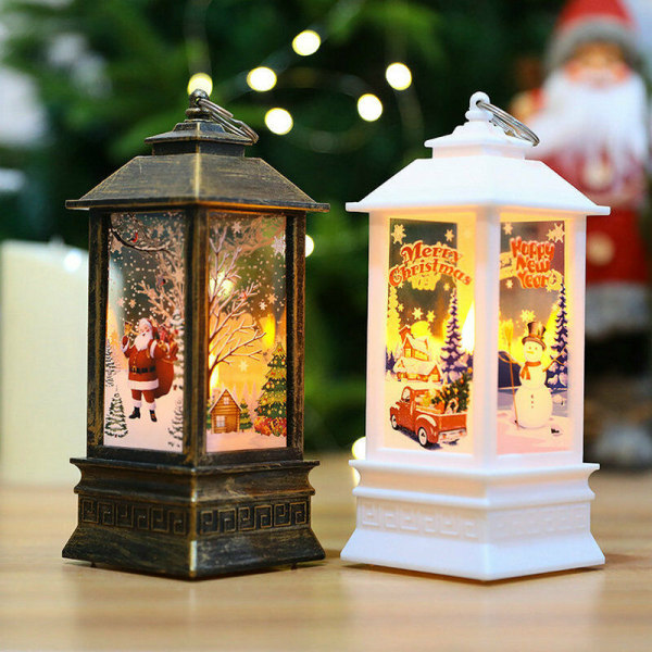 Jul e Julklappar Juldekorationer LED Elektronisk Ljuslykta Jultomten, Brons,  Gubben,Lantern 99d5 | Fyndiq