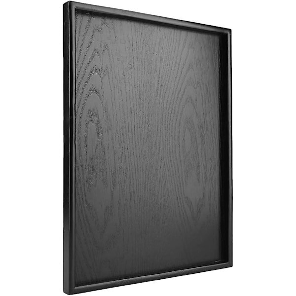Te-bricka, rektangulär form, massivt trä te kaffe snacks mat, serveringsbricka, tallrik restaurangbrickor (35 * 24 cm) (40 * 30 cm)