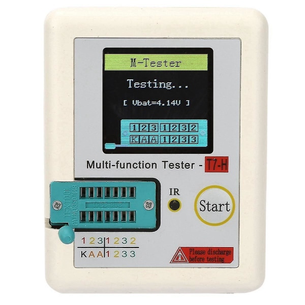 Tc-t7-h Transistor Tester Diode Transistor Kondensator Mos/pnp/npn Lcr Mosfet Tft Lcd Skärm Tester M