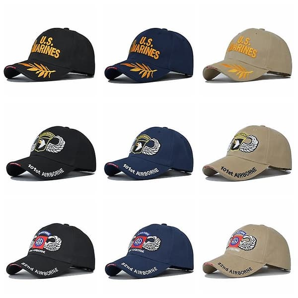 Us Marines Broderte Baseball Cap Utendørs Baseball Cap Casual Cap Uv Cap Pustende Cap