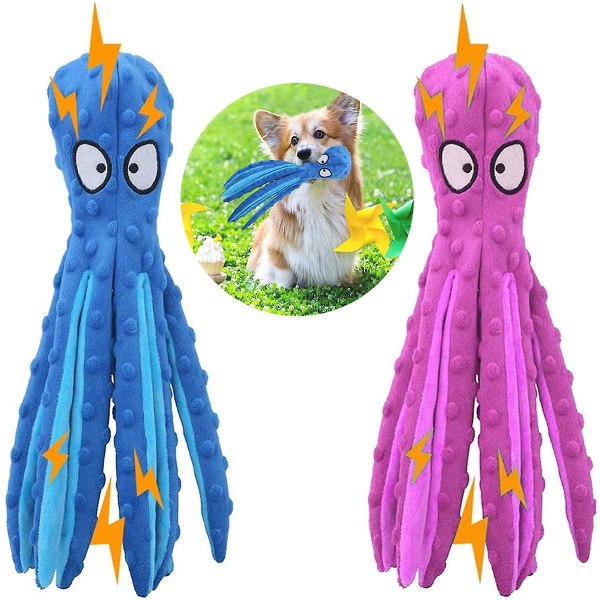 2 stykker Octopus Hundelegetøj, Squeak Legetøj til hunde, Plys Hundelegetøj til små og mellemstore hunde