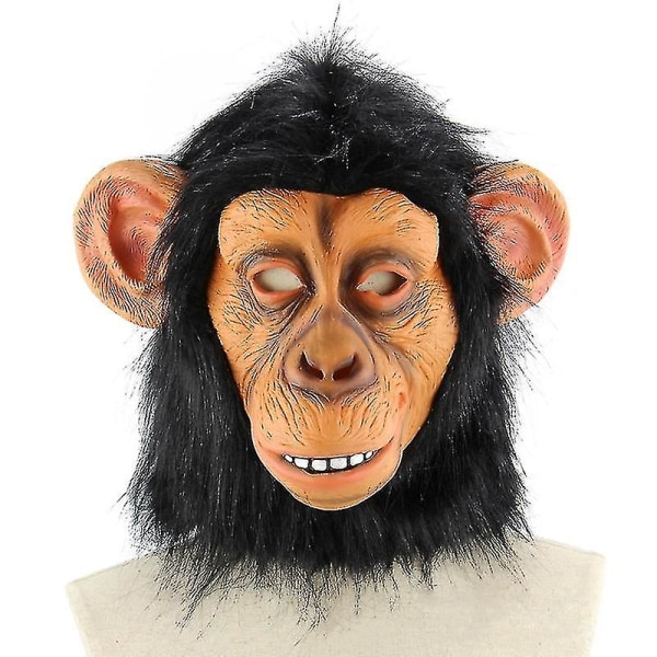 Apmask Skrämmande djur Schimpans Gorilla Huvudmasker Halloween Dekoration Fest Kostymdekorationer Maskerad Cosplay