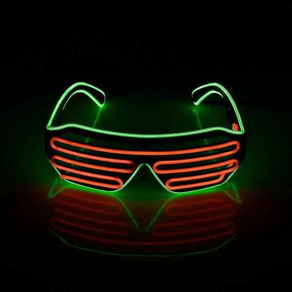 Led lysende briller Halloween Glødende Neon Julefest Bril Blinkende Lys Glød Solbriller Glass Festival Rekvisita Kostymer