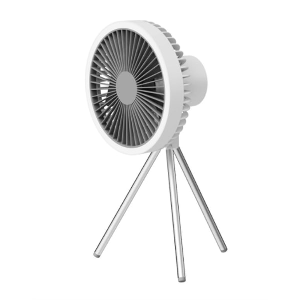 Camping Fan with LED Lights,10000MAh Portable Tent Fan with Tripod,360 Degree Pivot Cooling Fan,for Camping,Travel,White（white）