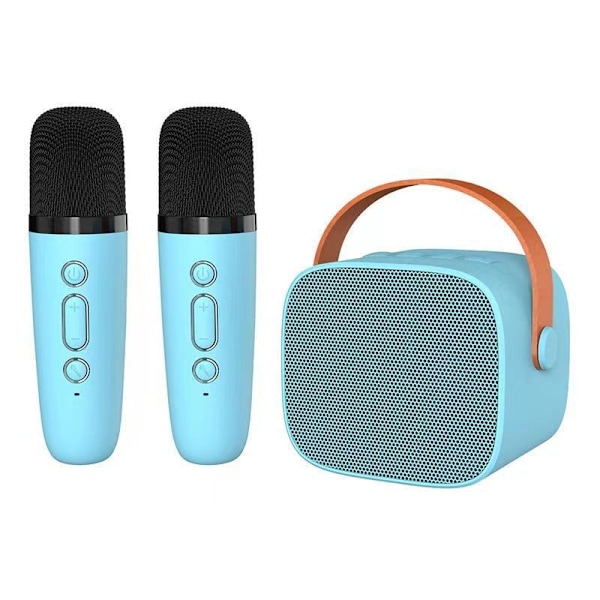 Mini Karaoke-laite lapsille, Kannettava Bluetooth-kaiutin langattomalla mikrofonilla, Lahja pojille ja tytöille 4-10 vuotiaille syntymäpäiville ja joulujuhliin (Sininen)