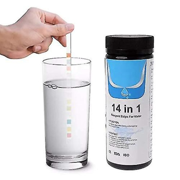 100 st Multifunktionella Testremsor, Simbassäng, Restklor, pH-värde, Alkalinitet, Dricksvatten
