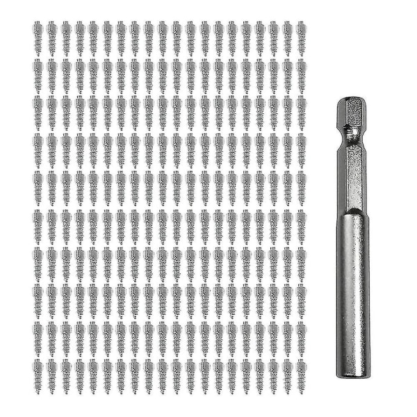 200 stk 4x12 mm Hjulbøjler Sneskrue Dækbolte Anti-udskridning faldende pigge til bilmotorcykelcykel（sølv）