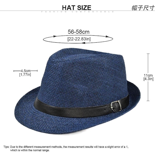 Ensfarget Jazzhatt Menn Og Kvinner Sommer Lin Solhatt Liten Topphatt Solhatt Utendørs Beltespenne Halmhatt Cowboyhatt