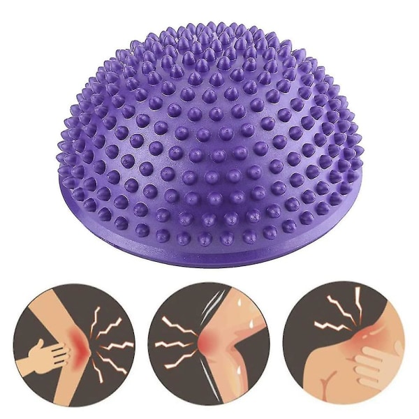 Fodmassage Halvbold Balance Træningspuder Spiky Til Deep Tissue Fodmuskelterapi（lilla）