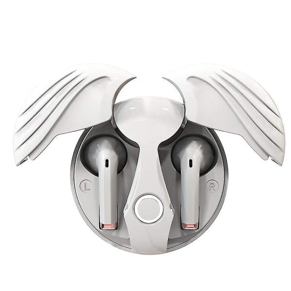 Cool Angel Wings Inear Bluetooth Headset True Wireless Sports Gaming Headset（White）