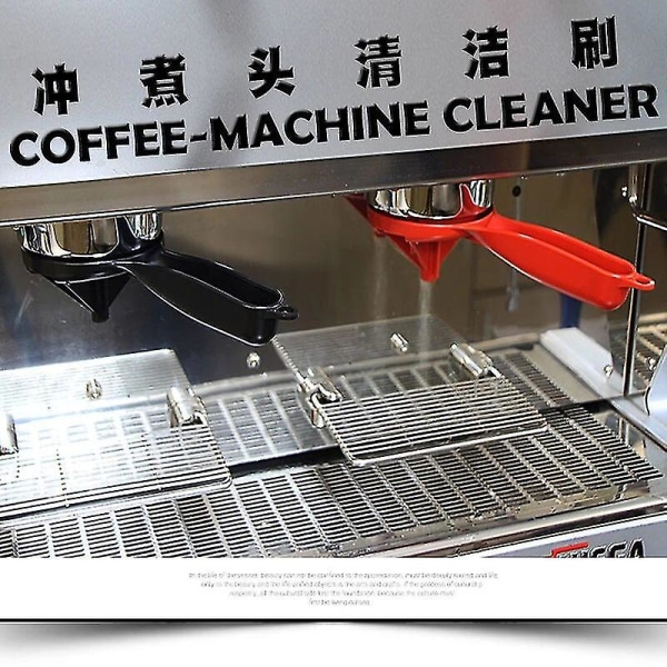 Zk-57-59mm Kaffebrygggruppe Plasthåndtak rensebørste Espressomaskinbørste Kaffekvernrens 1-pakning (svart)