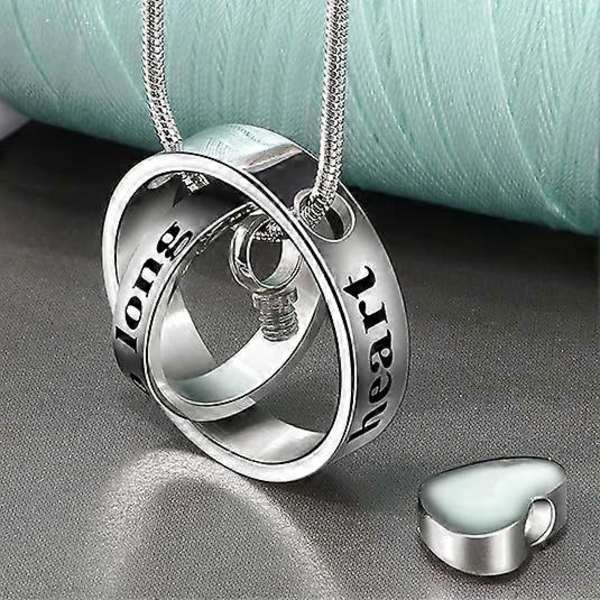 1 ST -Pappa-Kremerings Smycke Inte Längre Vid Min Sida, För Alltid I Mitt Hjärta Utskuren Locket Minneshalsband Souvenir Urna Hänge