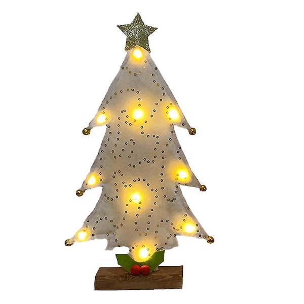 Bordplade LED-juletræer, lysende juletræ på skrivebordet, nutid kompatibel med børn (stil 3)