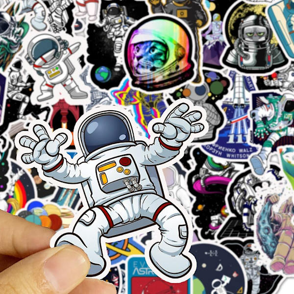 Stickers til Hydro Flask, 50 stk. søde astronaut vinyl stickers til Hydroflask vandflasker bærbar computer skateboard bil kofanger, vandtætte klistermærker f
