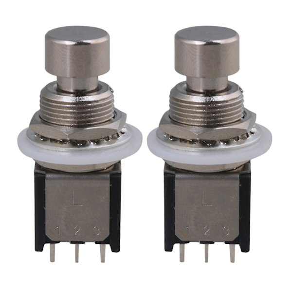 2 X Effektpedal Stomp Box 6 Lödfotbrytare Med Lås För Gitarr