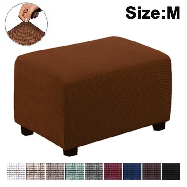 Stretch Ottoman Cover Fotstöd Fotpall Slipcover Puff Protector