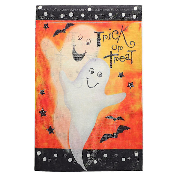 Rustik prydnad Dubbelstorlek Halloween Flagga Halloween Fest Flagga Trädgård Spöke Fest Banner Trädgård Flagga Stopper