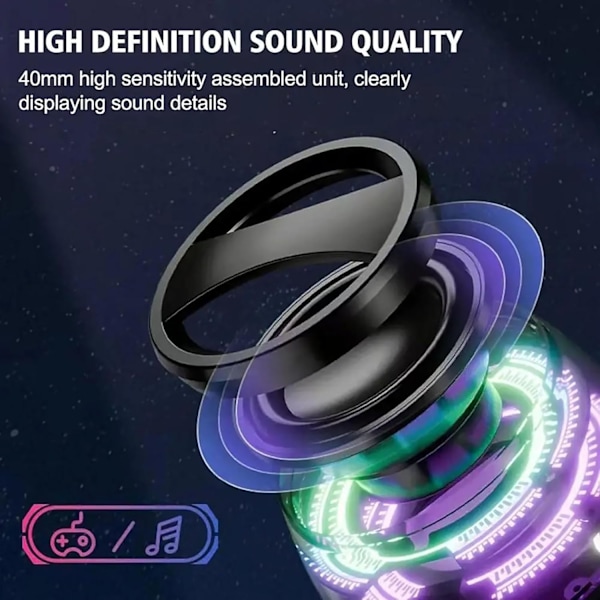 Mini Bluetooth-kaiutin G200, Monitoiminen magneettinen Bluetooth-kaiutin, Pieni langaton kaiutin, jossa on sisäänrakennetut magneetti ja monivärinen RGB-valo (musta)