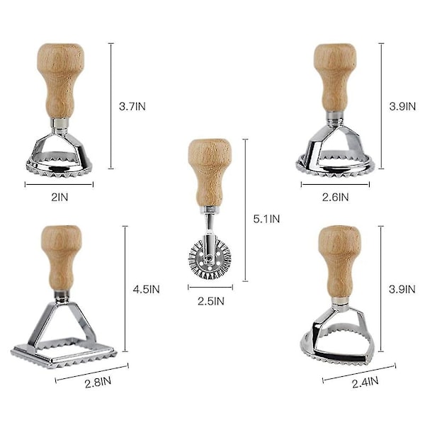 Hushålls kreativ multifunktionell kexform dumplingskinform (5-delad uppsättning)