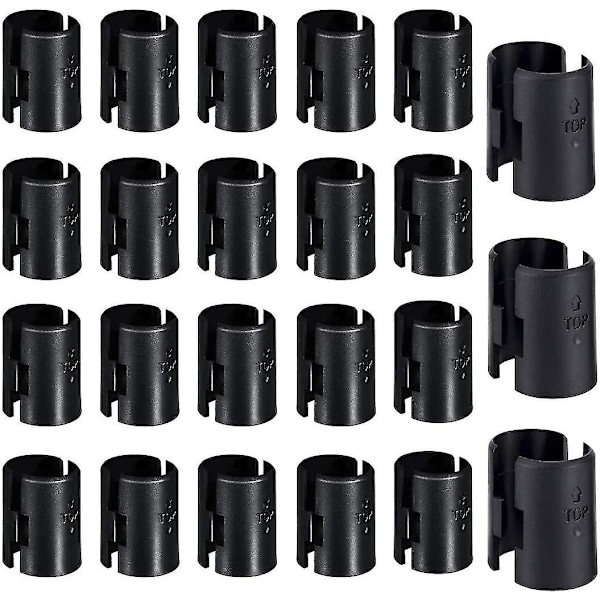Hyllfäste för andra handfattillbehör - 48-pack svarta hyllfästen med lås 24 par Scrollsqy