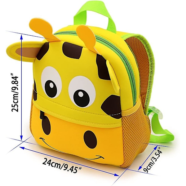 Liten barnehage ryggsekk for småbarn, jenter og gutter, barnehage, førskolevesker, søte neopren tegneserie ryggsekker for barn 1-5 år gamle, størrelse 9,45\"x3,54\"x