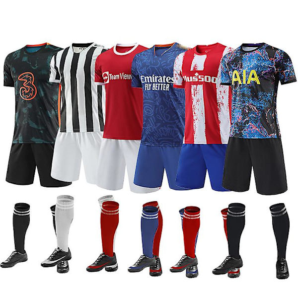 Tilpasset Retro Team Fodboldtrøje Sæt Mænds Børnetrøje Fodbold S（L，Arsenal 2 ude）