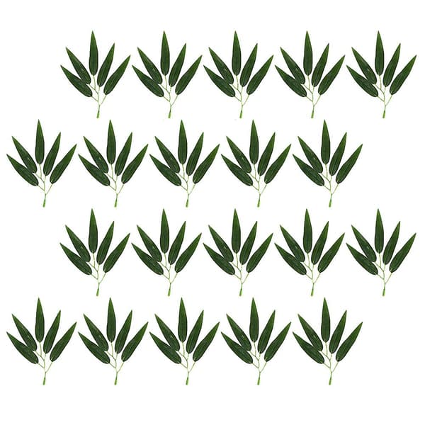 100 st simulerade bambu blad bambu grenar hushållsdekoration prydnad