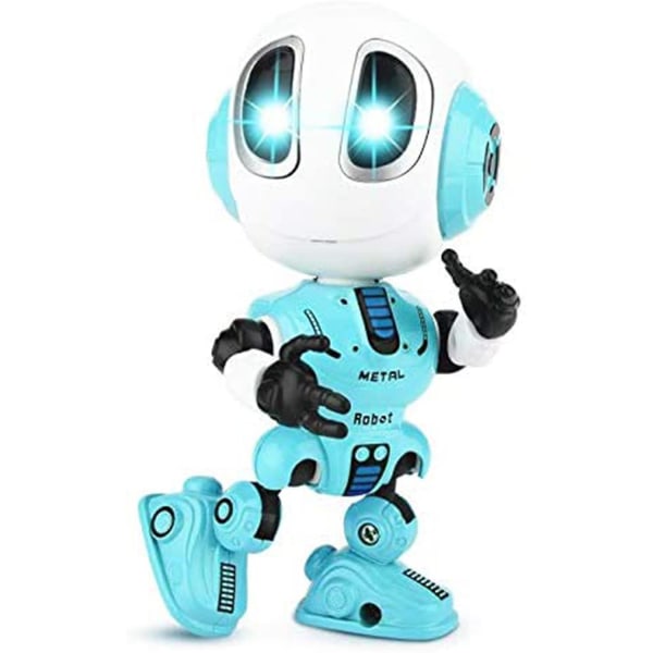 Smart musikk Robot Led Touch Induksjon 360 graders rotasjon Robot Metall Dekor Ornamenter Barn Interaksjon Leke