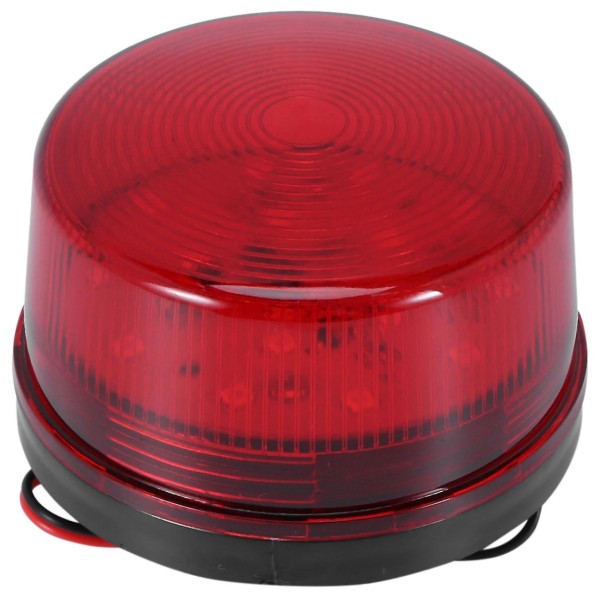 12v larm LED blinkande blixtljus Säkerhetslarmsystem Röd（röd）