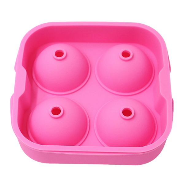 Isformtillverkare i silikon, miljövänlig, lågtemperaturbeständig, för isbollar, rosa