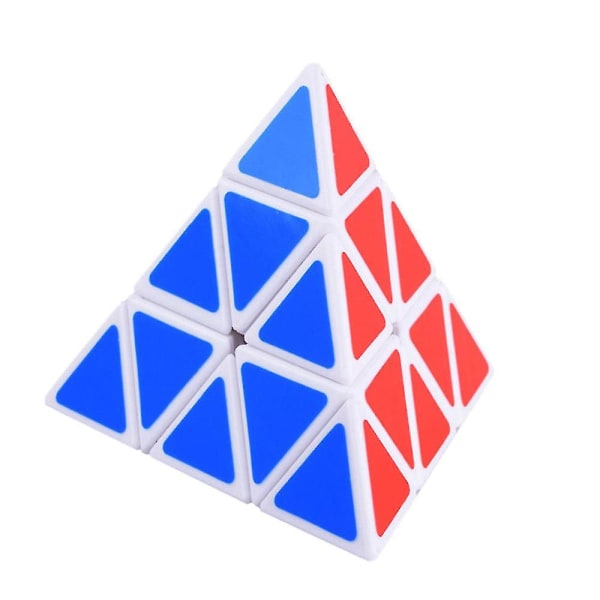 Magic Cubes Pyramid, Pyraminx Magical Pyramid Smooth Puzzle Cube Dekompressionsleksakspresenter för pusselkubentusiaster（B）