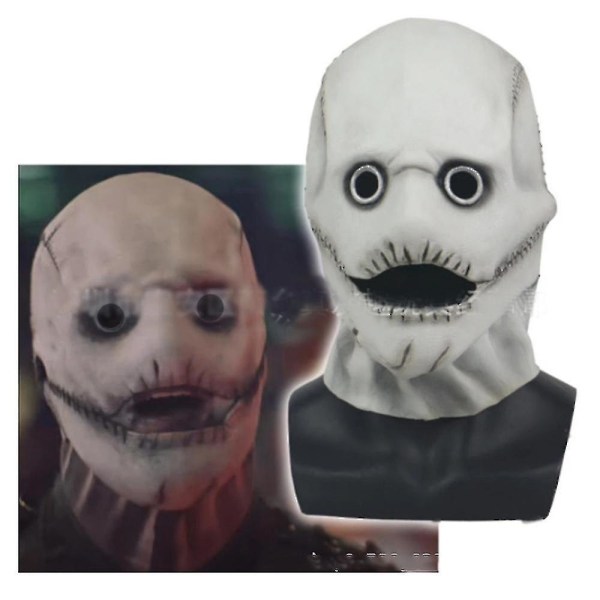 Mask Halloween Festrekvisita Slipknot Corey Taylor Mask Dj Cosplay Skräck Latex Långa/korta Masker Presenter（Långa）