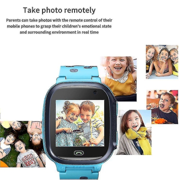 Barn Smart Watch Telefon Kamera Touch Smartwatch Gps Tracker Multifunktion（Blå）