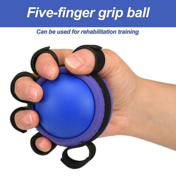 Five Fingers Grip Ball Hånd Arm Muskelkrafttrening Gummiball Håndledd Styrke Rehabilitering Treningsutstyr