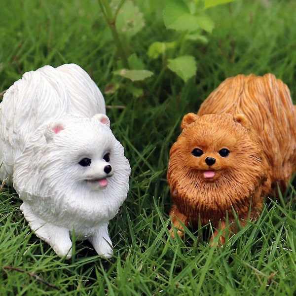 Haloppe Dejlig Pomeranian Hund Dyr Action Figur Model Home Decor Uddannelse Børnelegetøj